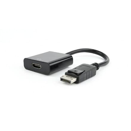 Cablexpert videoadapter | 19-stifts HDMI typ A | Kvinna | 20-stifts DisplayPort | Man | Svart | 0,1 m