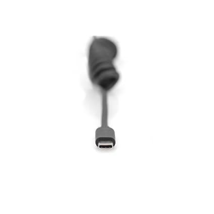 Digitus | USB-C-kabel | Man | 24-stifts USB-C | Man | Svart | 4-stifts USB Typ A | 1 m