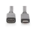 Miniatyrbillede 3 af 3: Digitus | USB-C forlængerkabel | Kvinde | 24 pin USB-C | Mand | Sort | 24 pin USB-C | 2 m