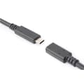 Miniatyrbillede 2 af 3: Digitus | USB-C forlængerkabel | Kvinde | 24 pin USB-C | Mand | Sort | 24 pin USB-C | 2 m