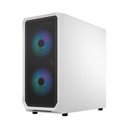 Fraktal design | Fokus 2 | Sidevindue | RGB White TG Clear Tint | Midi Tower | Strømforsyning inkluderet Nej | ATX
