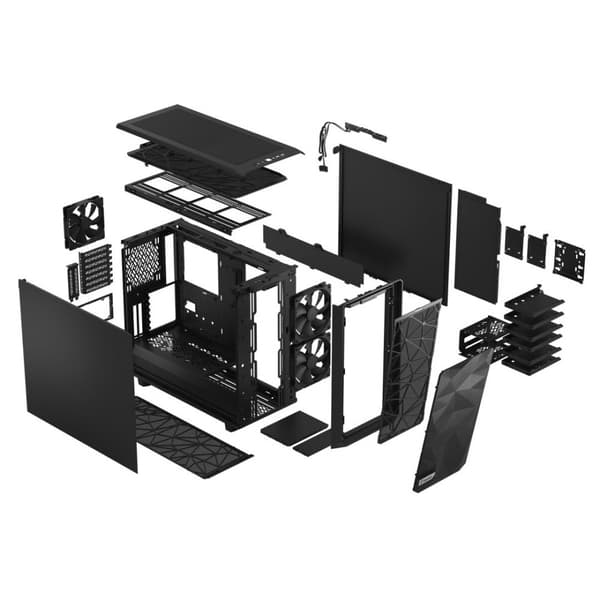 Fractal Design | Meshify 2 | Svart fast | Strömförsörjning ingår | ATX