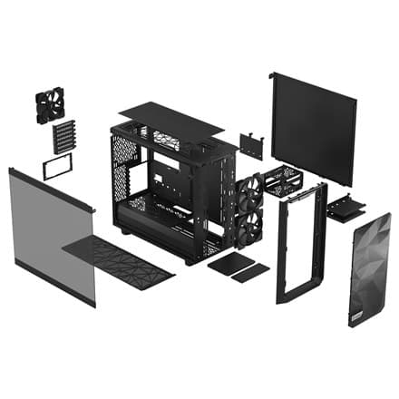 Fraktal design | Meshify 2 Lite | TG Lys Tint | Sidevindue | Sort | E-ATX | Strømforsyning inkluderet Nej | ATX