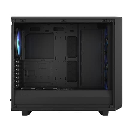 Fraktal design | Meshify 2 Lite RGB TG Light Tint | Sidevindue | Sort | E-ATX | Strømforsyning inkluderet Nej | ATX