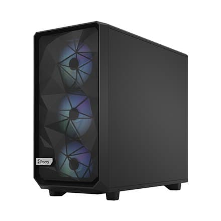 Fraktal design | Meshify 2 Lite RGB TG Light Tint | Sidevindue | Sort | E-ATX | Strømforsyning inkluderet Nej | ATX