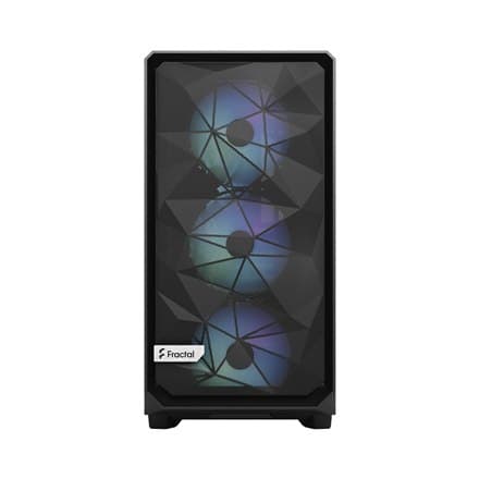 Fraktal design | Meshify 2 Lite RGB TG Light Tint | Sidevindue | Sort | E-ATX | Strømforsyning inkluderet Nej | ATX