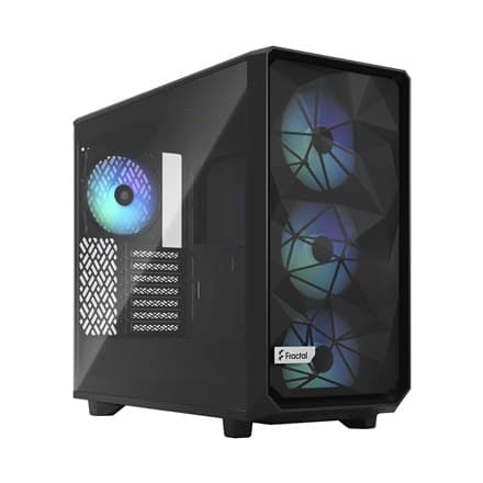 Fractal Design | Meshify 2 Lite RGB TG Light Tint | Sidofönster | Svart | E-ATX | Strömförsörjning ingår Nej | ATX Svart