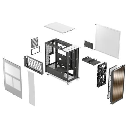 Fraktal design | Nord | Kridhvid | Strømforsyning inkluderet Nej | ATX