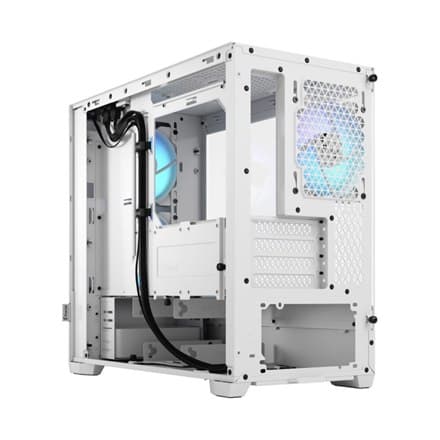 Fraktal design | Pop Mini Air RGB | Sidevindue | Hvid TG Clear Tint | mATX, Mini ITX | Strømforsyning inkluderet Nej | ATX