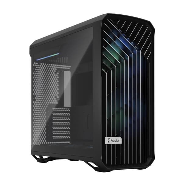 Fraktal design | Torrent Compact RGB TG Light Tint | Sidevindue | Sort | Strømforsyning inkluderet | ATX Sort