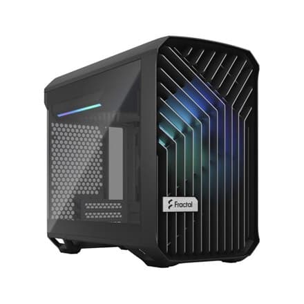 Fraktal design | Torrent Nano RGB TG Light Tint | Sidevindue | Sort | Strømforsyning inkluderet | ATX
