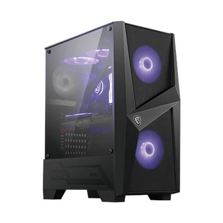 MSI MAG FORGE 100M PC-kotelo, Mid-Tower, USB 3.2, musta MSI | MAG FORGE 100M | Musta | ATX | Mukana virtalähde nro musta, Läpinäkyvä