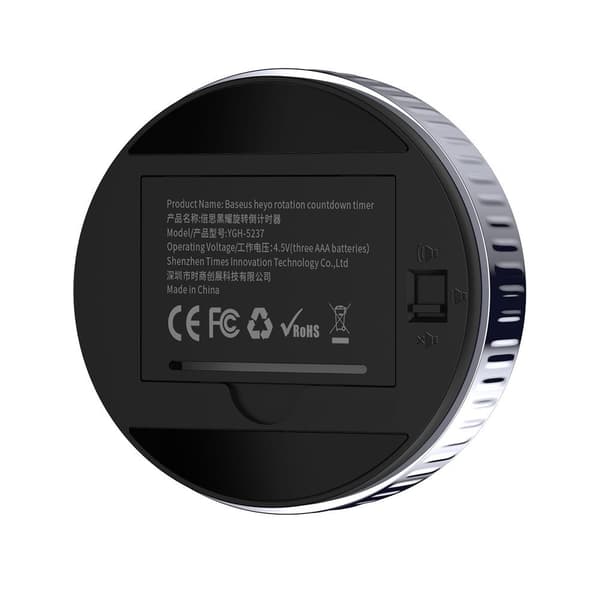 Roterende timer, elektronisk timer, sort