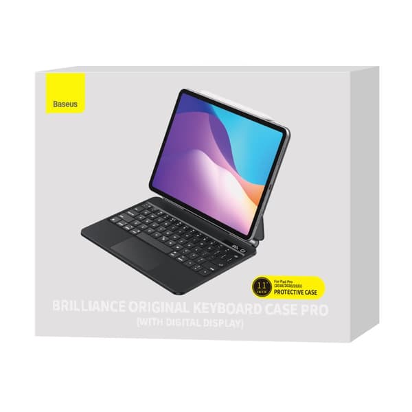 Magnetisk etui + trådløst tastatur med touchpad iPad Pro 11'' / iPad Air 4/5 10,9" grå