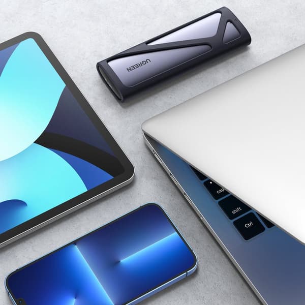 Fickfodral för M.2 SSD-enhet USB 3.2 Gen 2 SuperSpeed ​​​​USB 10 Gbps grå