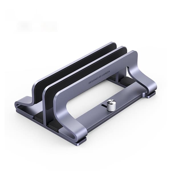 Standerholder, laptop stativ, tablet, aluminium, lodret, sølv Grå