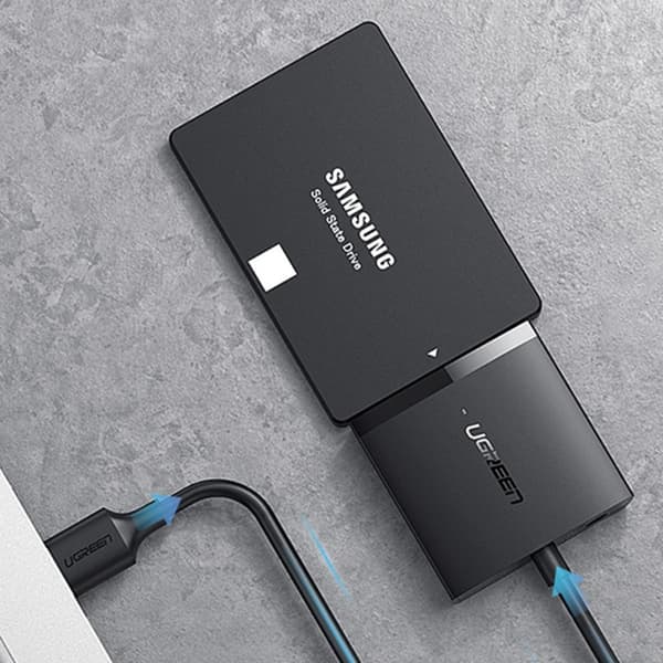 Adapterkabel til HDD og SSD SATA 2,5'' / 3,5'' USB 3.0 op til 12TB - sort