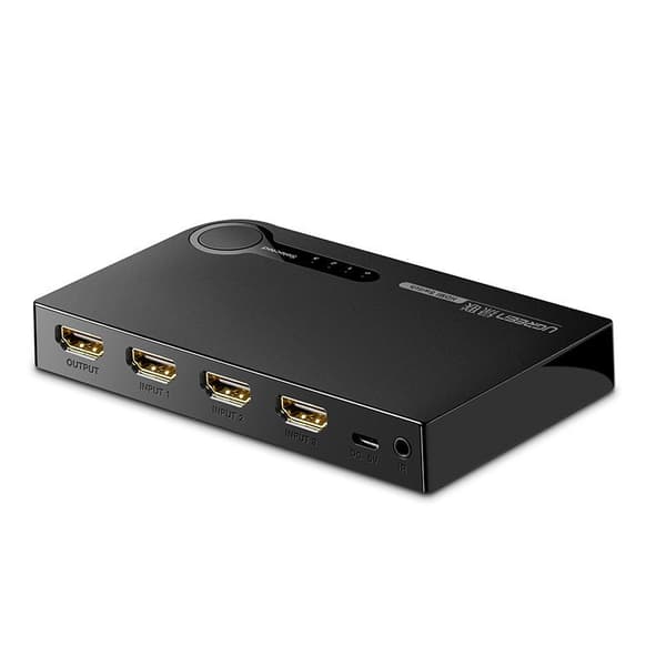 HDMI splitter switch - 3x HDMI 3D 4K svart