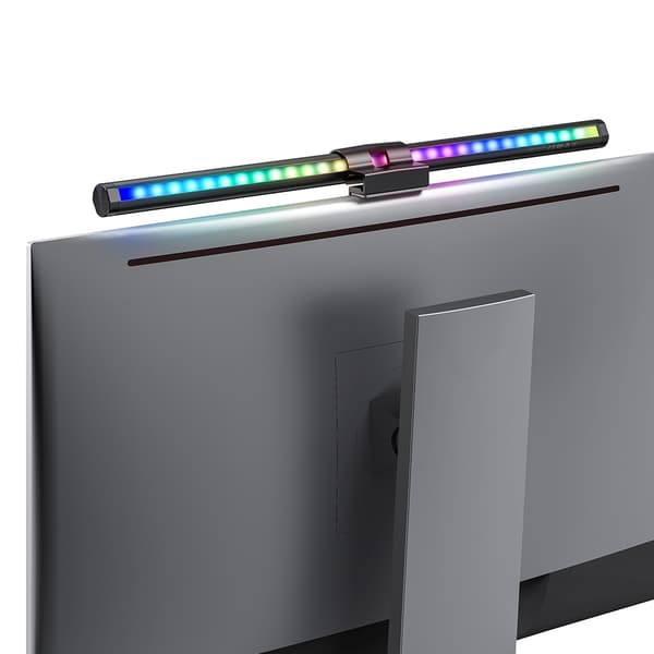BW-CML2 RGB Gaming Monitor Light Bar Dubbel ljuskälla 300-1000Lux Justerbar Cool/Blanda/Varmt Ljus Ögonskydd Anti-glare USB e-läsljus