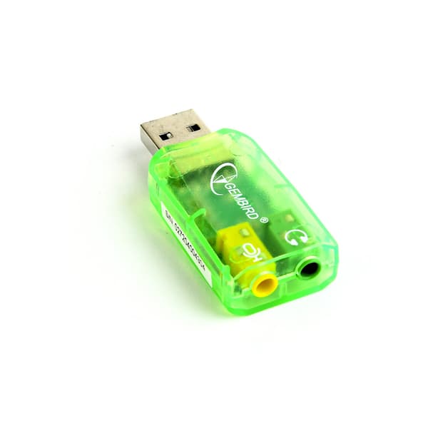 Eksternt lydkort via USB med 3,5 mm stereo og mikrofontilkobling