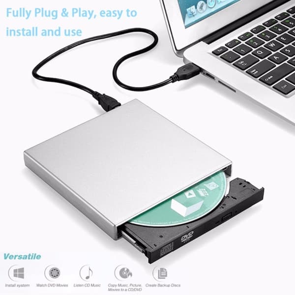 Ulkoinen DVD/CD asema USB 2.0 Ultra Slim
