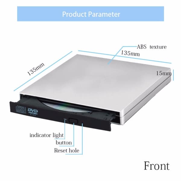 Ulkoinen DVD/CD asema USB 2.0 Ultra Slim