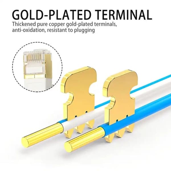 Verkkokaapeli CAT7 5m Gold Plated RJ45