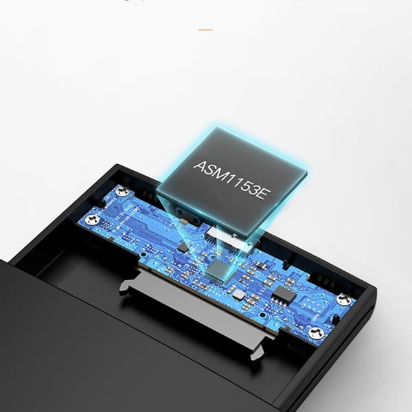 SSD HDD 2.5'' USB 3.0 SATA hårddiskhölje, svart