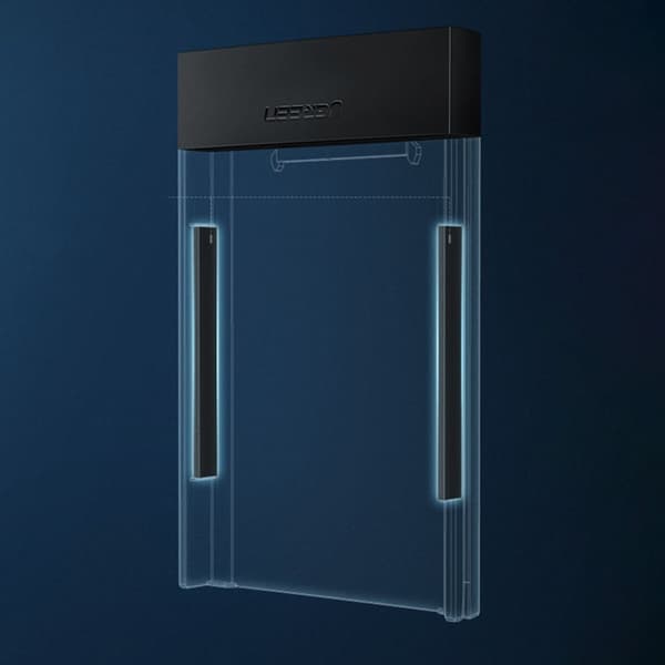 SSD HDD 2.5'' USB 3.0 SATA hårddiskhölje, svart