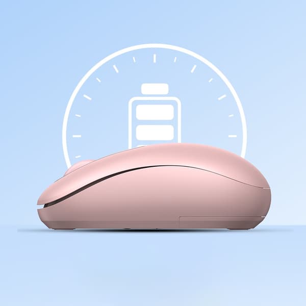 Trådlös mus för dator USB 2.4GHz, rosa