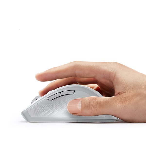 Ergonomisk trådlös datormus MU101 Bluetooth 2,4 GHz, vit
