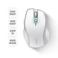 Miniatyrbild 4 av 6: Ergonomisk trådlös datormus MU101 Bluetooth 2,4 GHz, vit
