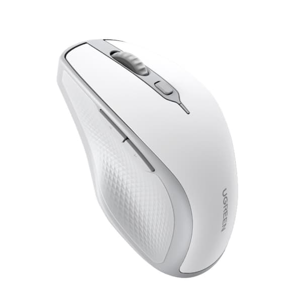 Ergonomisk trådlös datormus MU101 Bluetooth 2,4 GHz, vit