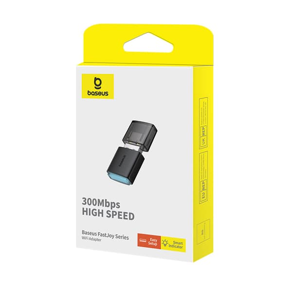 Externt USB WiFi 2,4GHz 300Mb/s svart nätverkskort