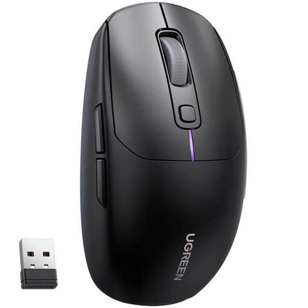 Trådlös Bluetooth 5.0 USB 2.4GHz datormus - svart
