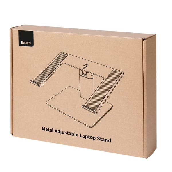 Laptopstativ 11"-17,3", justerbar højde, aluminium, sølv