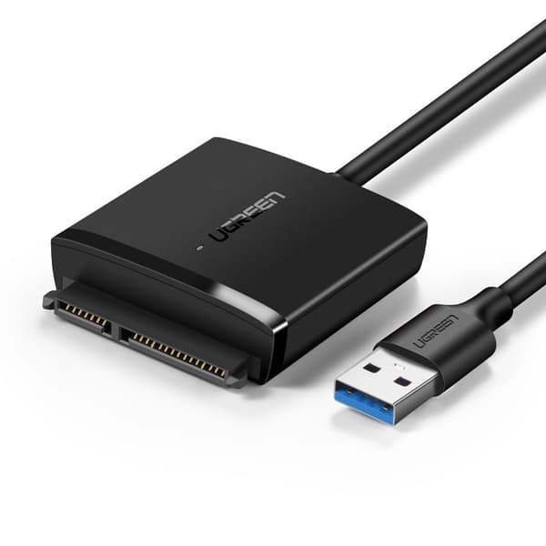 Adapterkabel til HDD og SSD SATA 2,5'' / 3,5'' USB 3.0 op til 12TB - sort