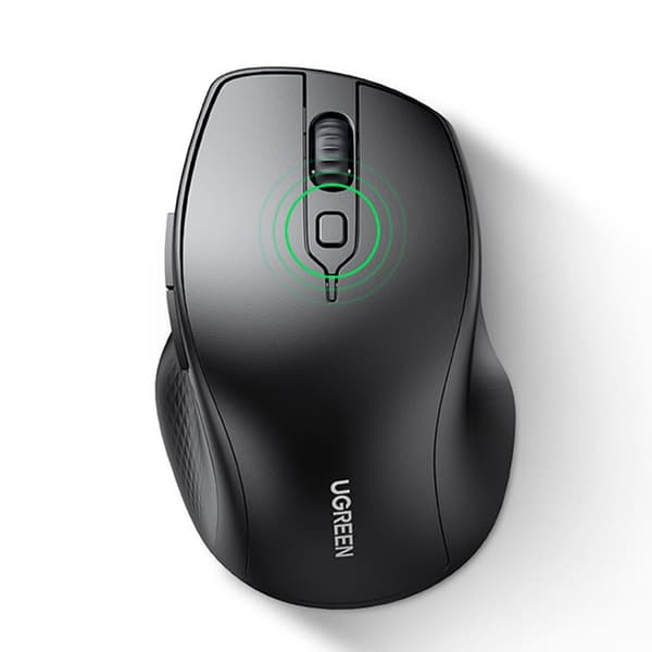 Hiljainen, ergonominen langaton tietokonehiiri 2x AA - musta