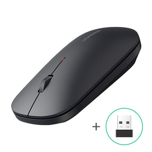 Behändig trådlös mus för en USB-dator, svart