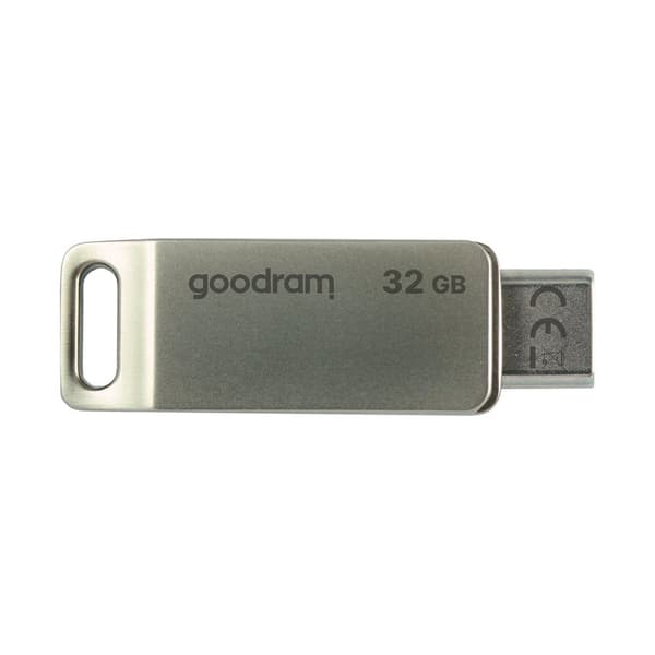 Pendrive 32GB, två USB 3.2 + USB-C OTG ODA3-kontakter, silver