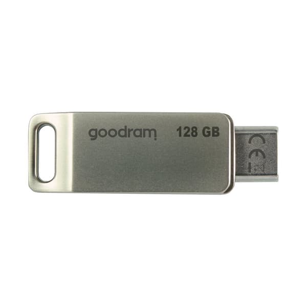 Pendrive 128GB, två USB 3.2 + USB-C OTG ODA3-kontakter, silver