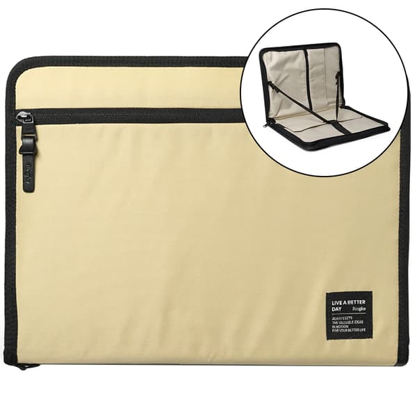 Påsefodral påsarrangör för laptop surfplatta upp till 13'' Smart Zip Pouch beige