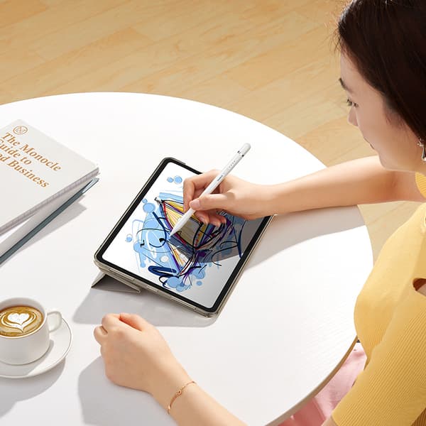 Stylus stylus til iPad med aktiv udskiftelig spids Smooth Writing 2 + USB-A kabel hvid