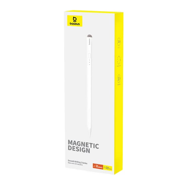 Stylus stylus til iPad med aktiv udskiftelig spids Smooth Writing 2 med USB-C kabel, hvid