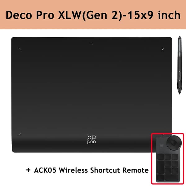 XPPen Deco Pro XLW, 16K paineherkkyys, 15 x 9 tuumaa koko,Deco Pro XLW(ACK05)