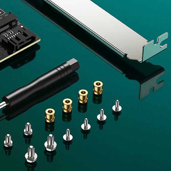 Expansionskortdiskadapter för dator M.2 NVMe SATA PCIe 3.0 x4 32Gbps