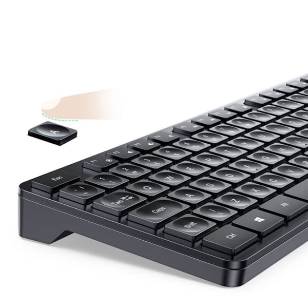 SÆT Trådløs computermus og tastatur 2,4Ghz sort