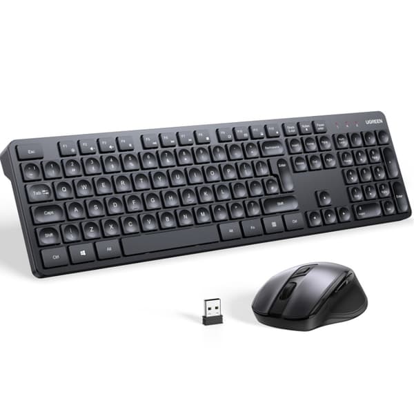 SÆT Trådløs computermus og tastatur 2,4Ghz sort