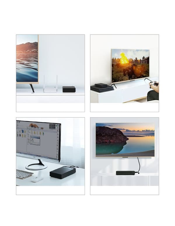 Lommehus til SATA 3.5'' USB 3.0 HDD - sort