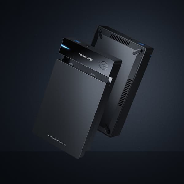 Lommehus til SATA 3.5'' USB 3.0 HDD - sort